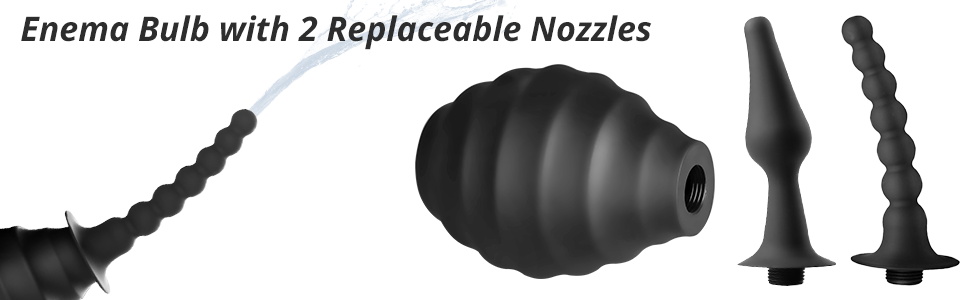 Enema Bulb with 2 Replaceable Nozzles