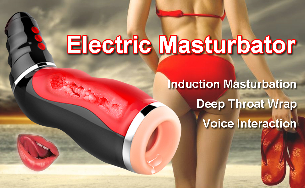 Male Masturbator Cup Electric Automatic Clamping Vibrating Various Girls Moans Stroker Masturbation