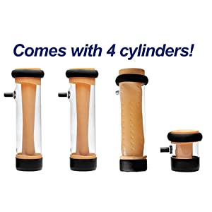 four included cylinders long short head teaser male masturbator vacuum sucker milker sex machine