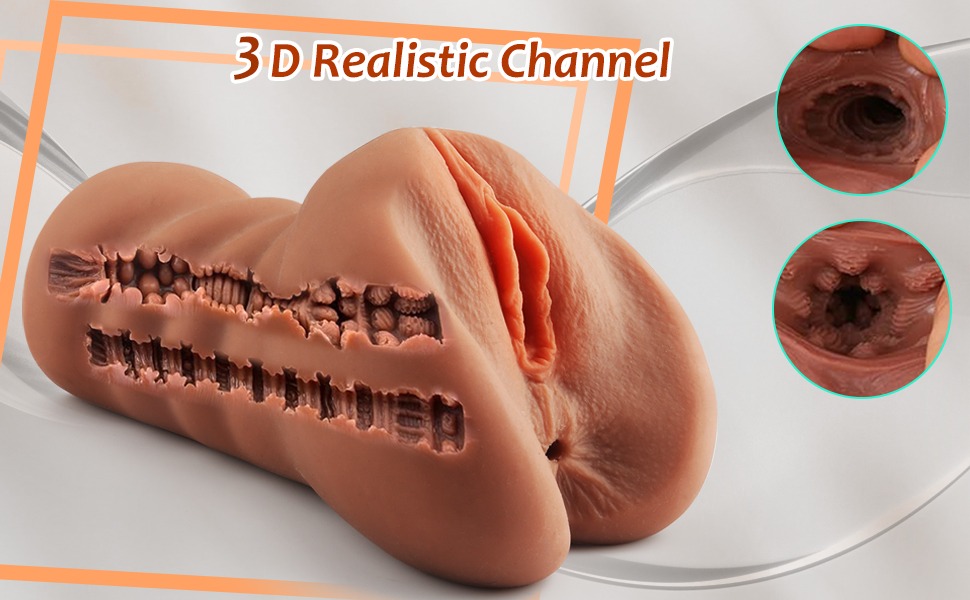 3D realistic channel male masturbator