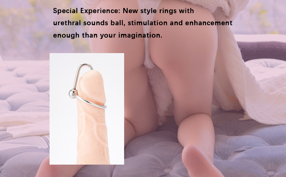 Rings with Urethral Sounds Ball Male