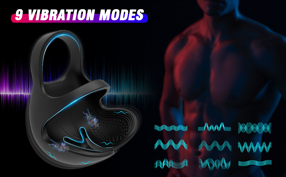 9 Vibration Modes Adult sex toys Ring Vibrator