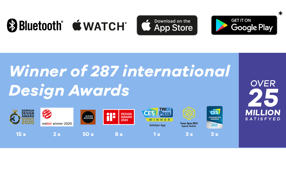 bluetooth, app store, google play, design award winner