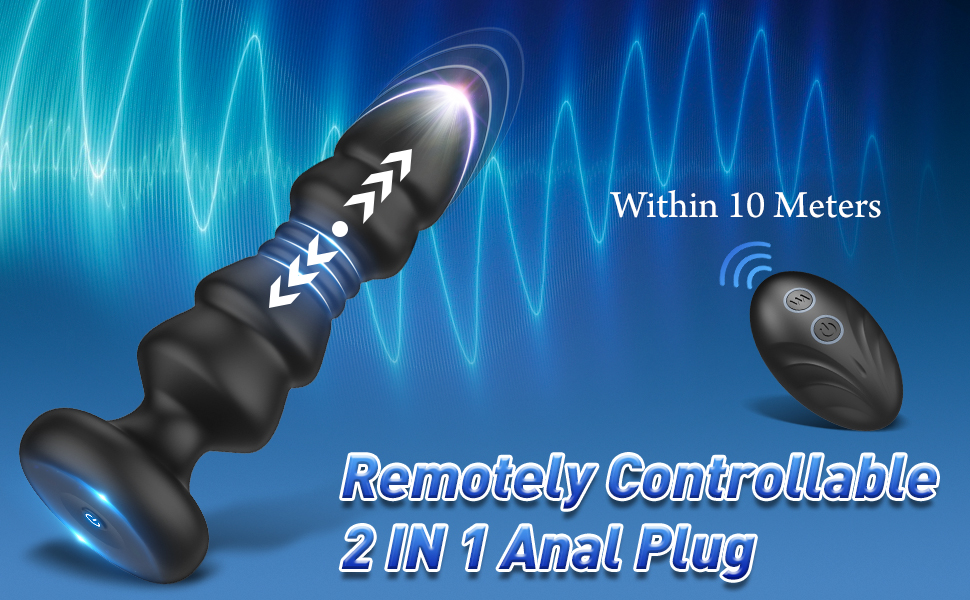 Remotely Controllable 2 in 1 Anal Plug
