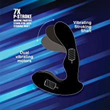 prostate stroking massager stimulator back and forth rubbing silicone male sex toy