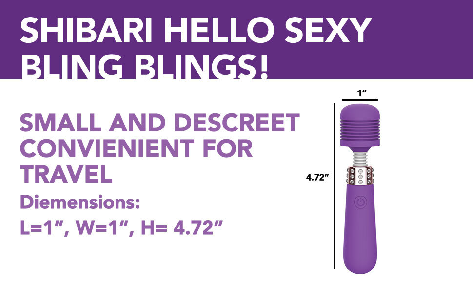 shibari bling wand is small and discreet 4.72 inches on the longest side convenient for traveling 
