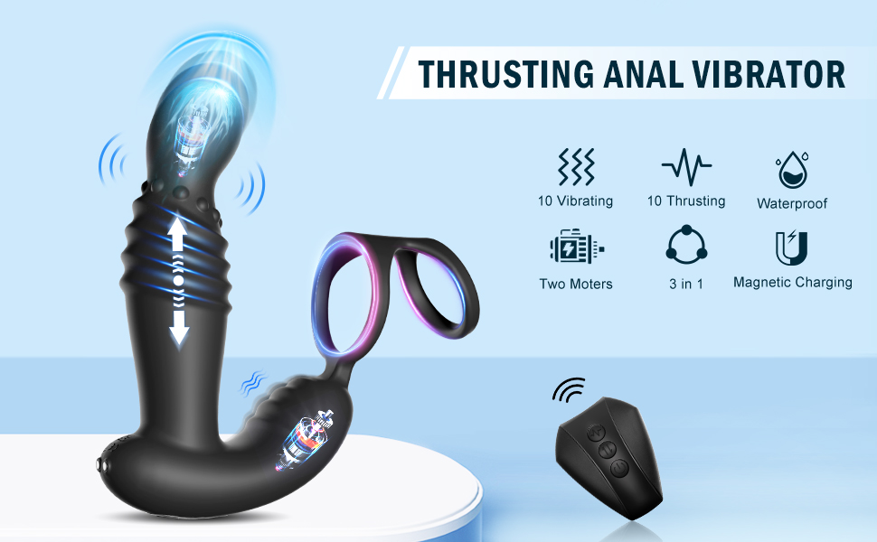 Thrusting anal vibrators