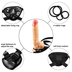 Ergonomic design with Testicle holes. Lightweight strap and soft glans with relatively rigid 