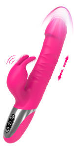 Thrusting rabbit vibrator