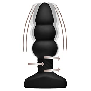 sex toy anal plug couples silicone rotating beads vibrator intense waterproof rechargeable