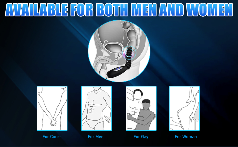 Prostate Stimulator 9 Beads Vibrating Anal Plug