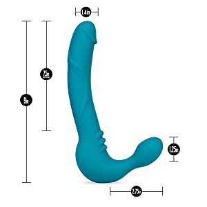 temptasia strapless strap on luna standing with measurements