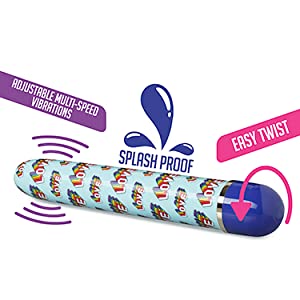 blue toy on side with splash proof and adjustable mini twist