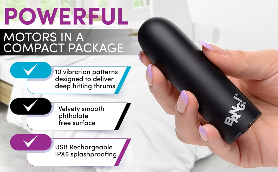 powerful vibrator adult toys 10 vibration patterns phthalate free usb rechargeable splashproof