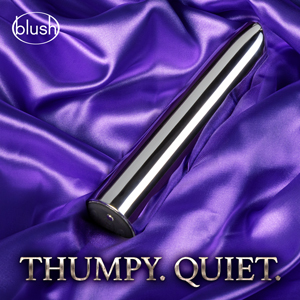 blush novelties the realm silver rechargeable bullet superbly engineered custom motor thumpy quiet