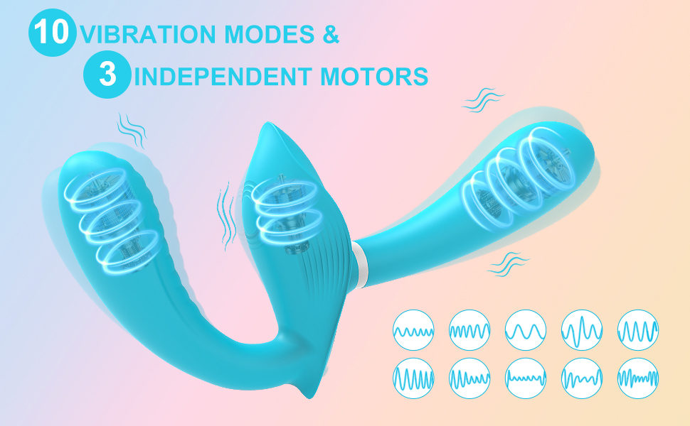 Adult Sex Toys Independent Switch Control with 10 Vibrations & 3 motorsfor Wome