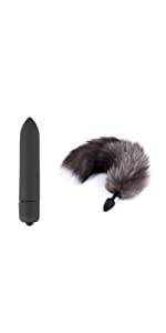10 Speed Anal Plug Fox Tail Vibrator