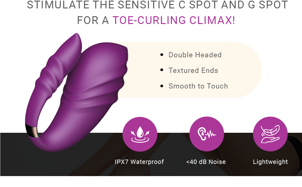 Dual Head G Spot Stimulator with 10 Vibrating Modes