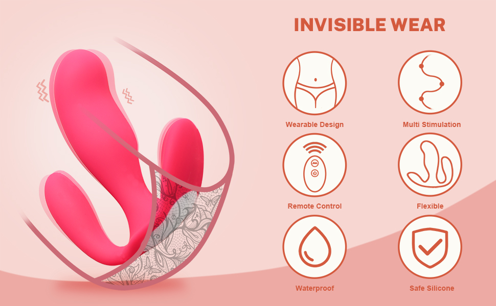 Wearable Vibrator Adult Sex Toys for Women Couples, Vibrating G Spot Clitoral Anal Vibrator Sex Toy 