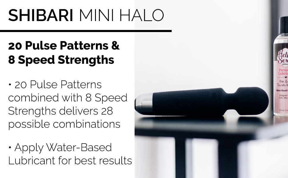 shibari mini halo personal wand massager men women and couples 28 multispeed 20 pattern 8 strengths