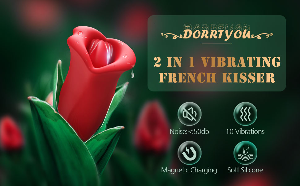 2 in 1 vibrating french kisser