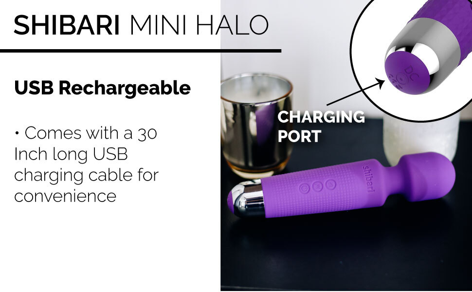 shibari mini halo USB rechargeable waterproof portable vibrator for men women and couples