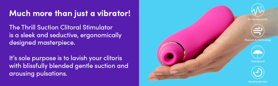 Lovehoney Thrill Clitoral Sucking Toy - Clit Stimulator with 6 Suction Speeds