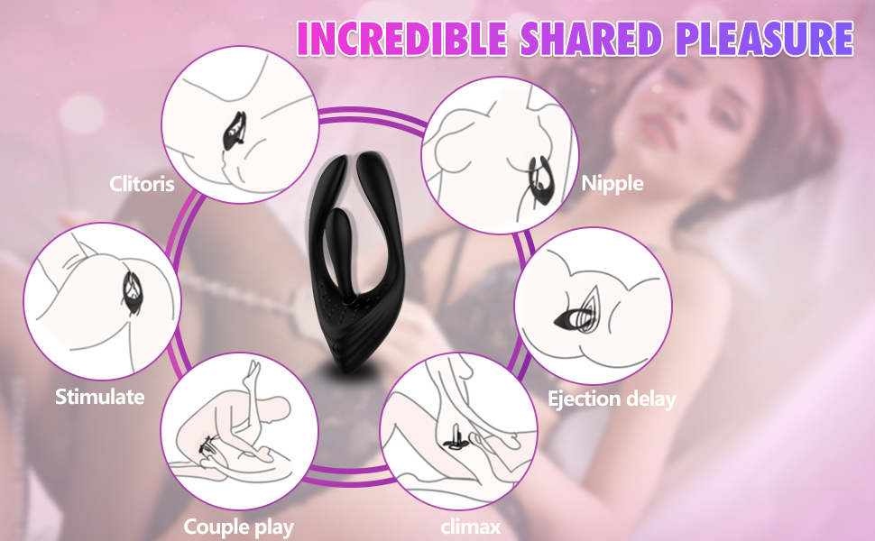Couple Vibrator Tongue Clitoral Stimulation Sex Toy- Multivibrator Stimulator Rechargeable