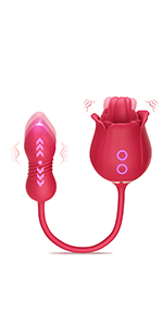 rose tongue licker toy red