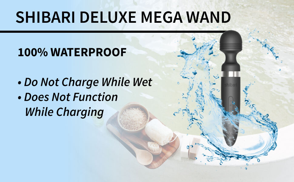 shibari deluxe mega wand 100% waterproof Multi-speed vibrator made of high grade Silicone
