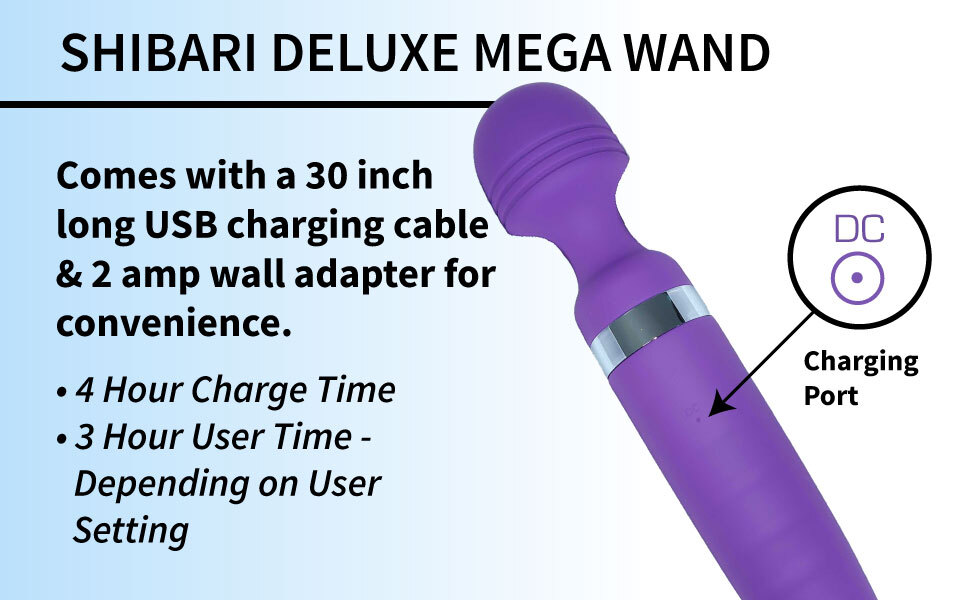 shibari deluxe mega wand Silicone rechargable vibrator 100% waterproof 