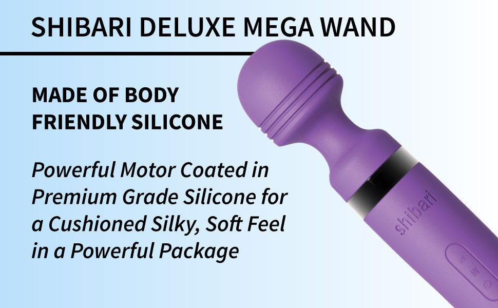 shibari deluxe mega wand made of high grade body friendly Silicone for a silky soft touch