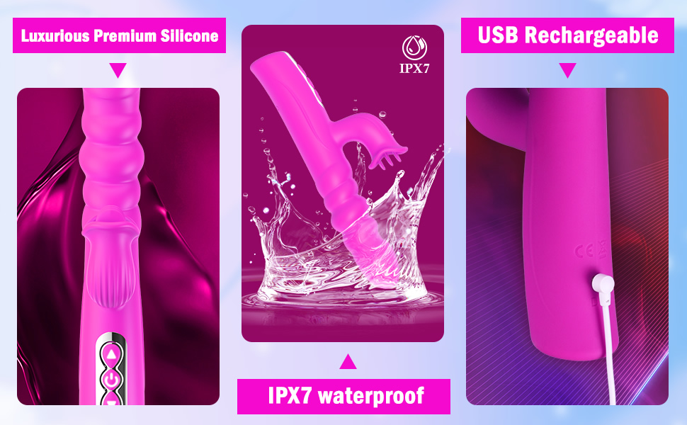 Rabbit Vibrator G Spot Clit Suckers for Woman Sex Toys-Dildo Vibrators