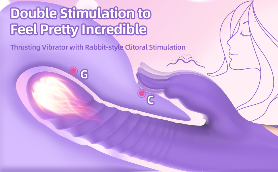 Rabbit Vibrator Thrusting Rotating Dildo Heating