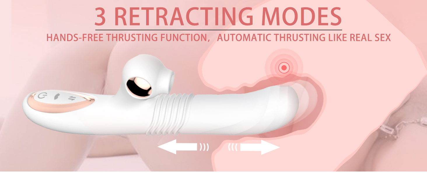Rabbit Vibrator Thrusting Sex Dildo