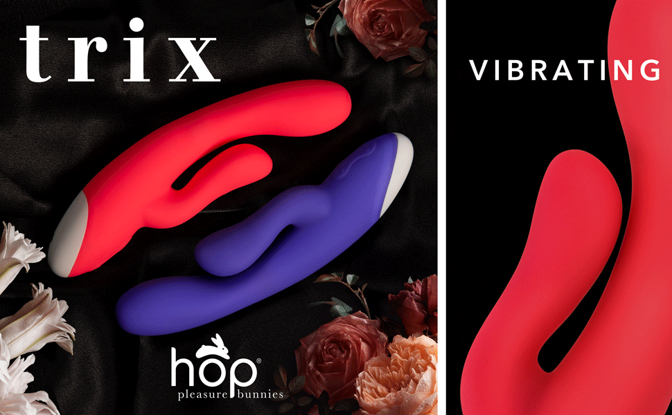 hop trix midnight cerise rabbit vibrator sleek and powerful g spot stimulation vibrating