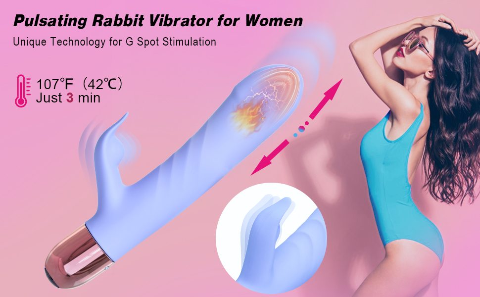 Pulsating Rabbit Vibrator Realistic Dildo Vibrator for Women