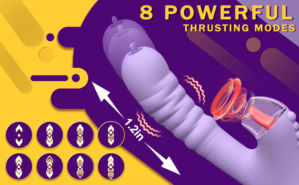 8 powerful thrusting vibrator