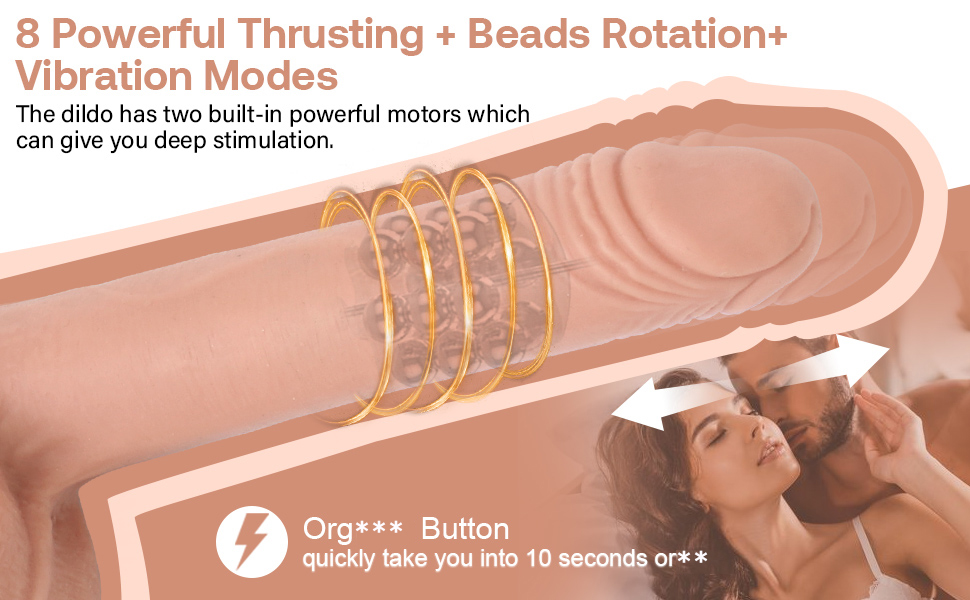 Thrusting Dildo Vibrator Sex Toy for Women