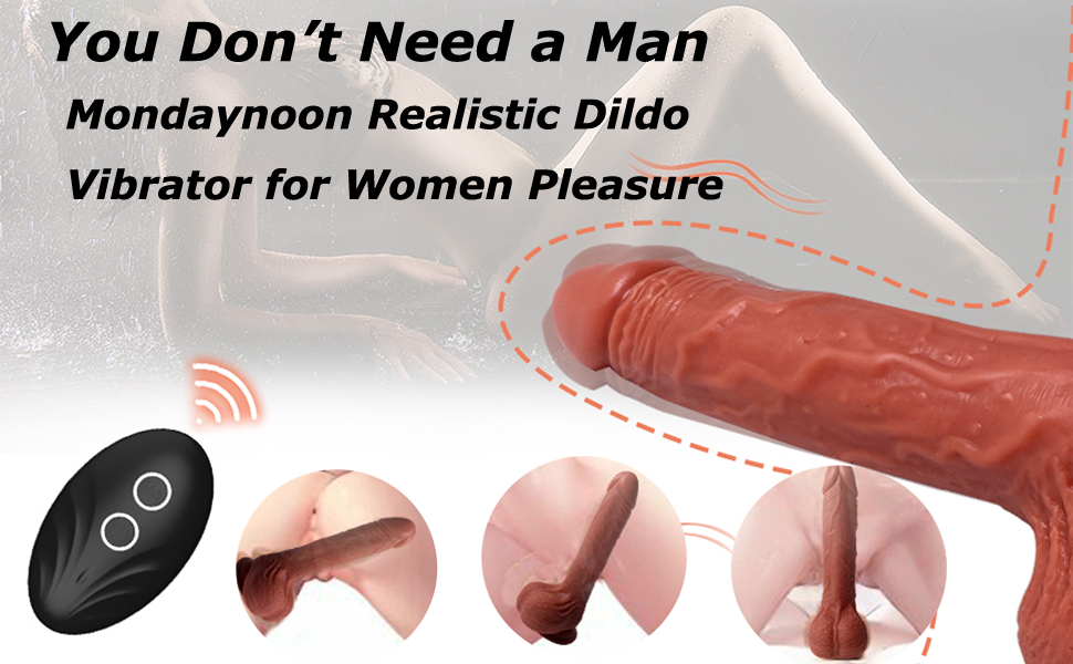 Realistic Dildo Vibrator for Women Powerful Vibrating Dildo Sex Toy Thrusting Dildo Vibrator